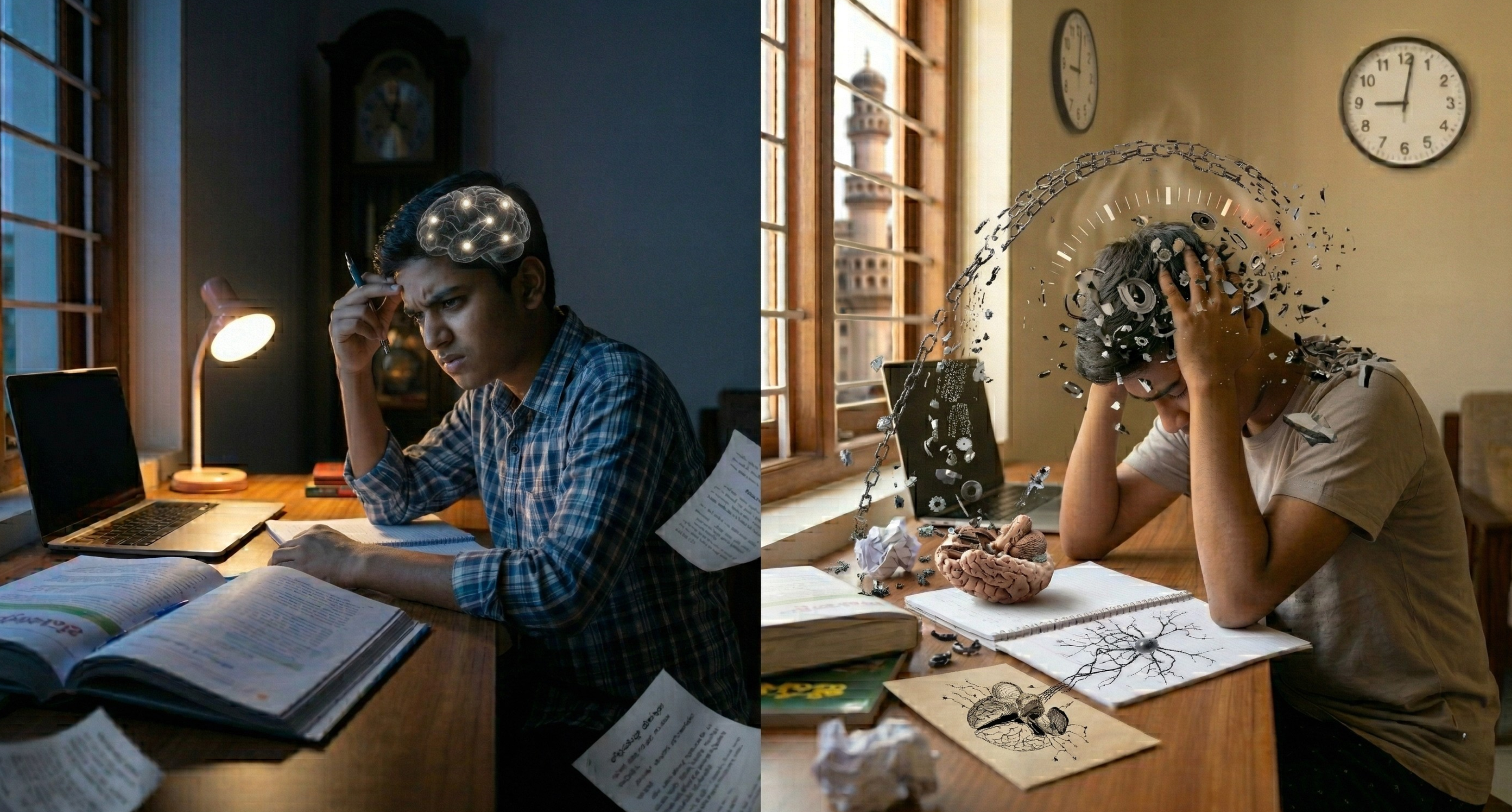 Brain Attention Collapse